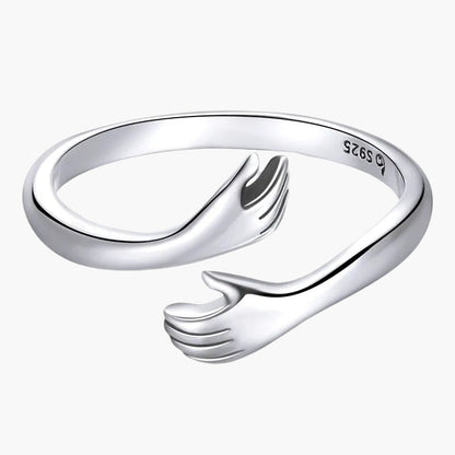 Damen Umarmungsring – Symbolischer Freundschaftsring im modernen Stil, ideales Geschenk für Frauen