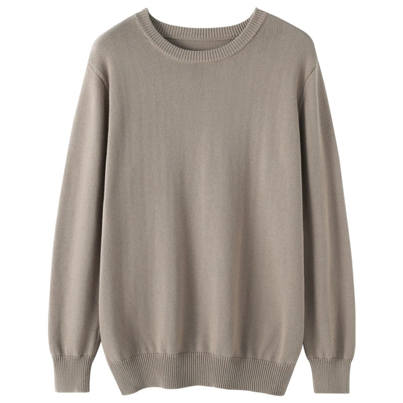 Herren Rundhals Pullover Strickpullover Langarm Feinstrick