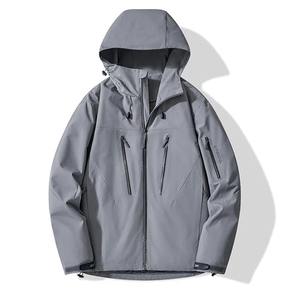 Unisex Outdoor-Jacke mit Kapuze & Reißverschlusstaschen