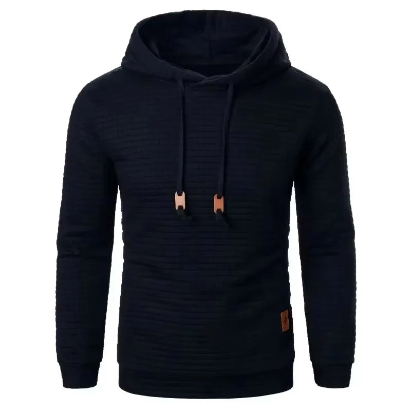 Herren Hoodie mit Strukturmuster und Kapuze