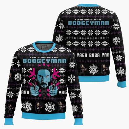 Herren Ugly Christmas Sweater John Wickmas Pullover – Lustiger Weihnachts-Pulli für Fans