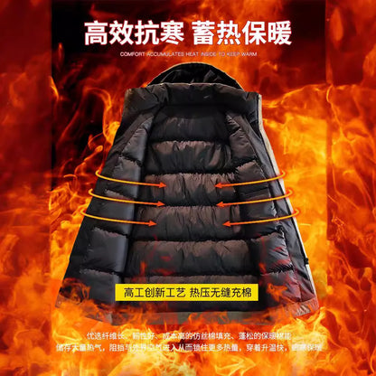 Winterparka mit Kapuze und Reißverschluss Herren