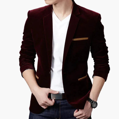 Herren Blazer Modern Business Casual Sakko – Stilvoller Einreiher für Büro & Freizeit