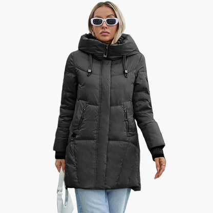 Damen Winter Steppmantel mit Kapuze – Modischer, warmer Outdoor Parka für Alltag und Freizeit