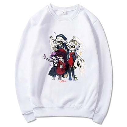 Hoodie mit Kapuze & Kängurutasche – Cartoon-Charakter-Print