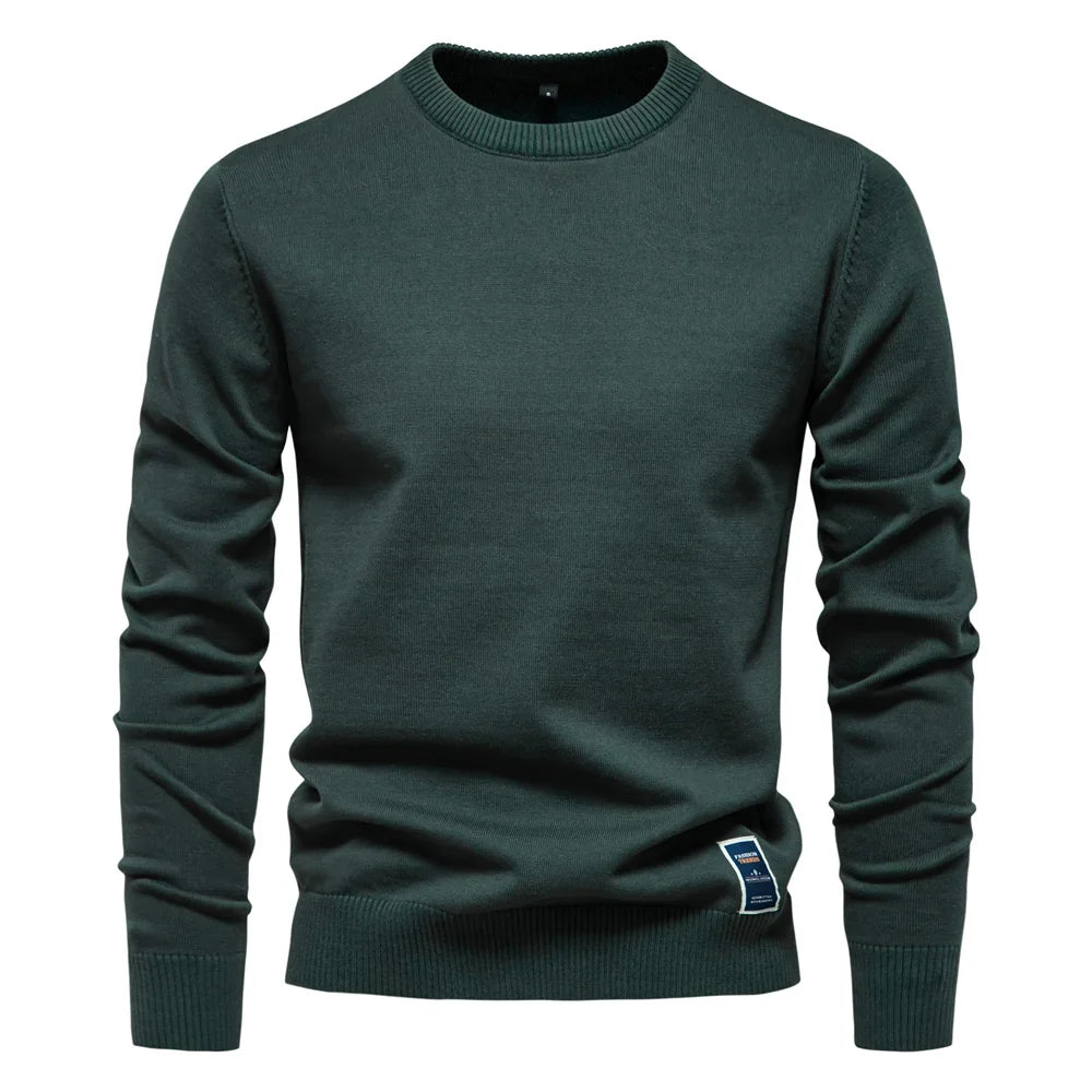 Herren Pullover Rundhalsausschnitt Feinstrick Langarm Verschiedene Farben