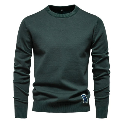 Herren Pullover Rundhalsausschnitt Feinstrick Langarm Verschiedene Farben