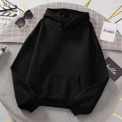 Unisex Basic Hoodie mit Kapuze und Kängurutasche – bequemer Kapuzenpullover