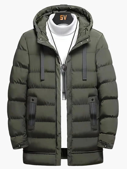 Herren Winter Steppmantel Parka Lang – Lässiger Outdoor-Mantel für Alltag & Skifahren