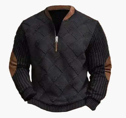 Herren Strickpullover mit Halbreißverschluss – Modischer Winterpullover für Freizeit und Alltag