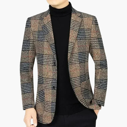 Herren Blazer Kariert Modern Business Freizeit Stil – Eleganter Sakko für Büro und Alltag