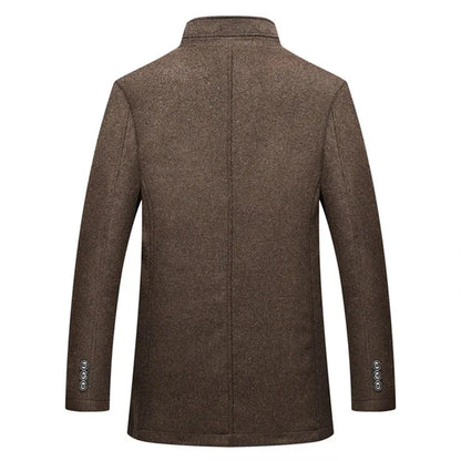 Herren Eleganter Wintermantel – Klassische Business- und Freizeitjacke