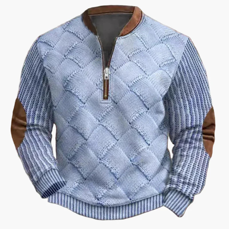 Herren Strickpullover mit Halbreißverschluss – Modischer Winterpullover für Freizeit und Alltag