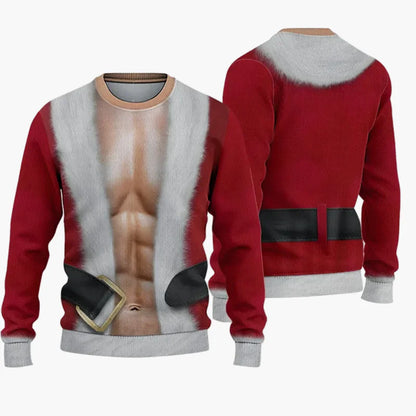 Herren Weihnachts-Pullover Lustig Ugly Christmas Sweater „Christmas Bros“ mit Santa & Jesus – Perfekt für Weihnachtsfeiern