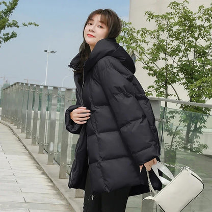 Damen Steppjacke mit Kapuze Weiß
