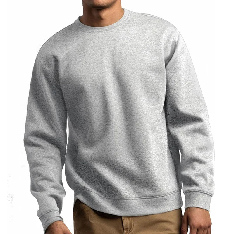 Unisex Langarm Sweatshirt Rundhals Basic Pullover in verschiedenen Farben