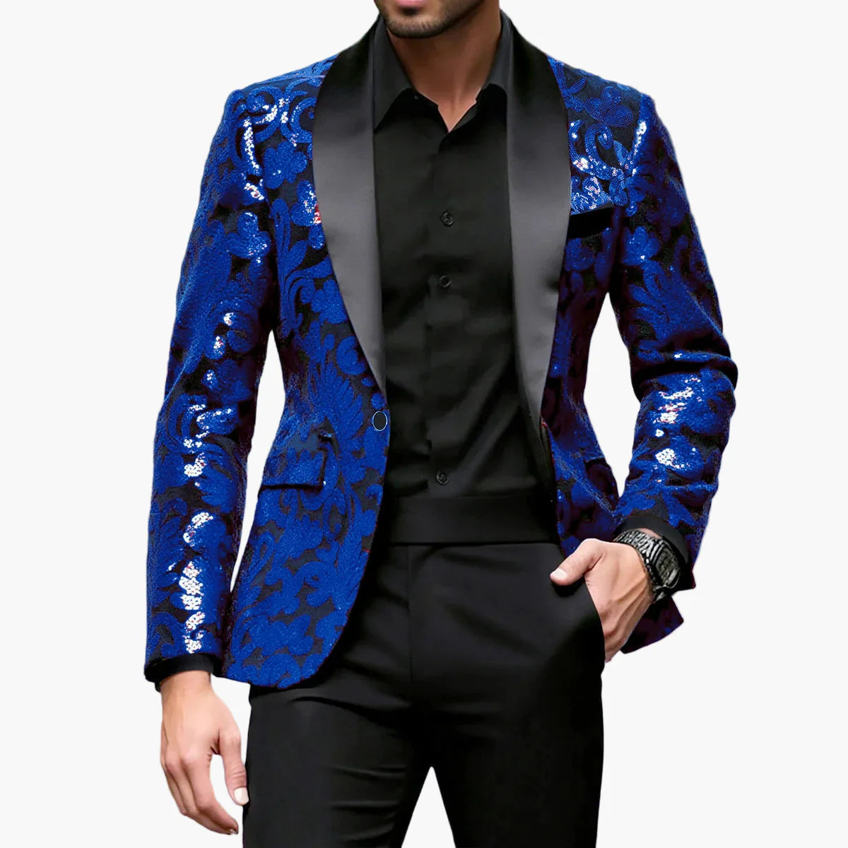 Herren Luxus Smoking Sakko für festliche Anlässe – Eleganter Party- und Bühnen-Blazer im modernen Design