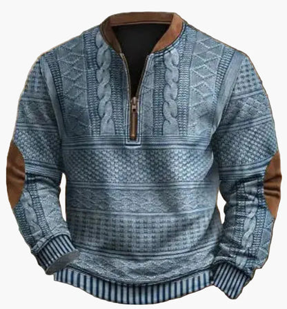 Herren Strickpullover mit Halbreißverschluss – Modischer Winterpullover für Freizeit und Alltag