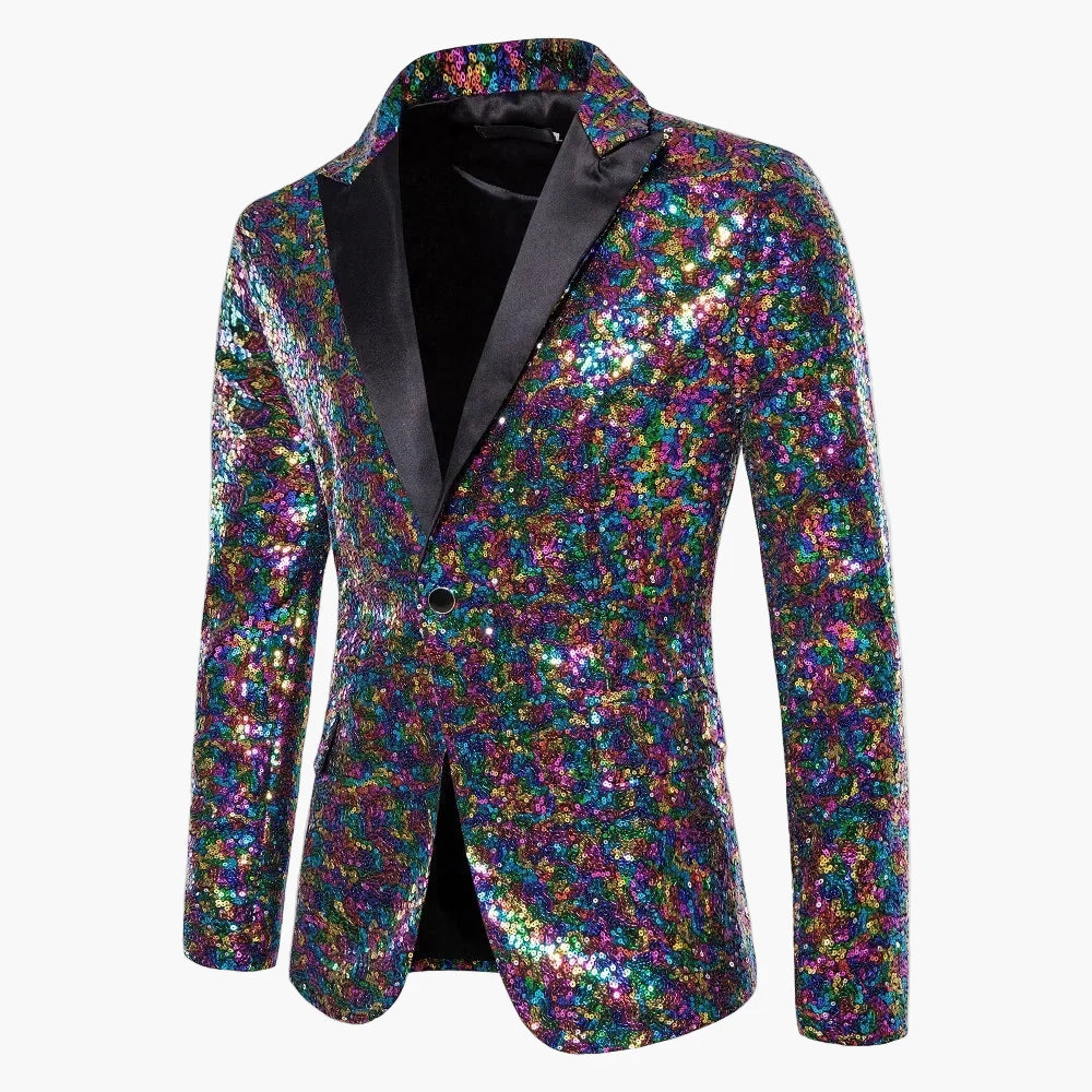Herren Glitzer Pailletten Sakko – Party & Event Blazer im auffälligen Design