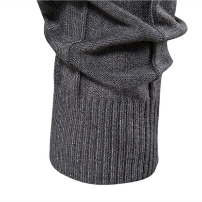Herren Rollkragenpullover mit Rippstruktur – Eng anliegender Strickpullover