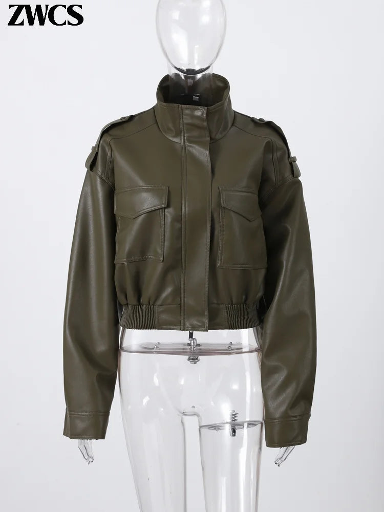 Damen Kurzjacke im Bomber-Stil mit Taschen