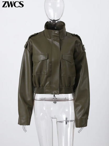 Damen Kurzjacke im Bomber-Stil mit Taschen