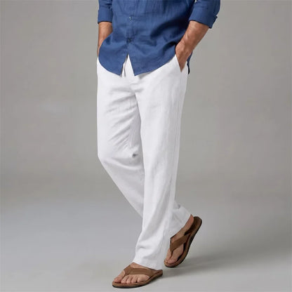 Herren Freizeithose mit Kordelzug und geradem Bein – Leichte Sommerhose