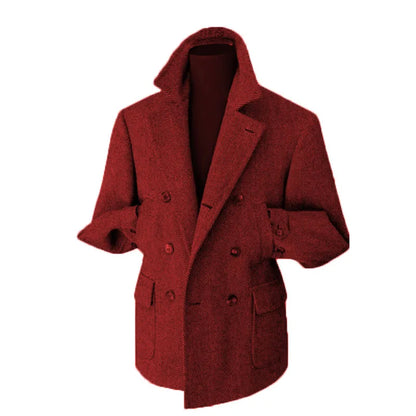 Herren Vintage Doppelreihiger Hahnentritt Blazer – Eleganter Stil für formelle Anlässe und Freizeit