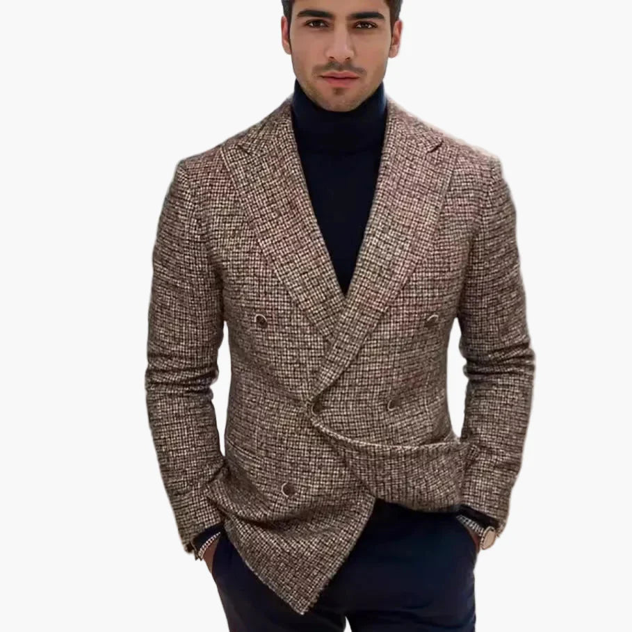 Herren Doppelreihiger Blazer im modernen Business-Stil – Perfekt für Büro und besondere Anlässe