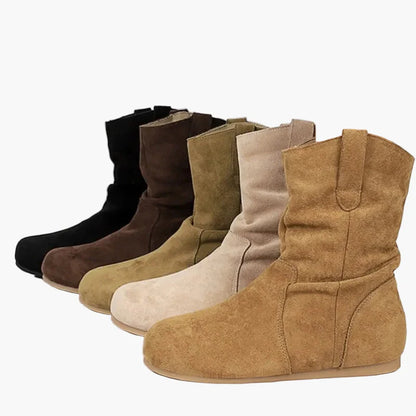 Damen Bequeme Freizeit Stiefel – Modische Slipper Boots für Alltag und Outdoor