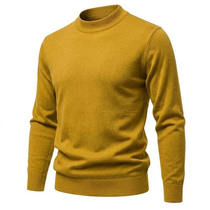 Herren Mock-Neck Pullover Langarm Basic