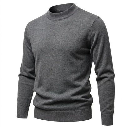 Herren Mock-Neck Pullover Langarm Basic