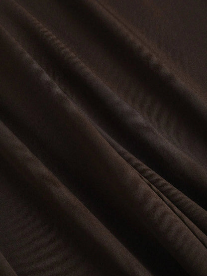 Damen Marlenehose mit weitem Bein, hoher Taille und Falten