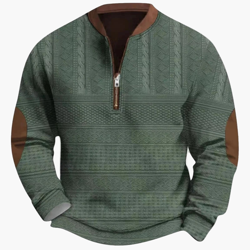 Herren Strickpullover mit Halbreißverschluss – Modischer Winterpullover für Freizeit und Alltag
