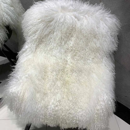 Damen Langer Mantel mit zotteligem Kragen Warmer Winter Outwear