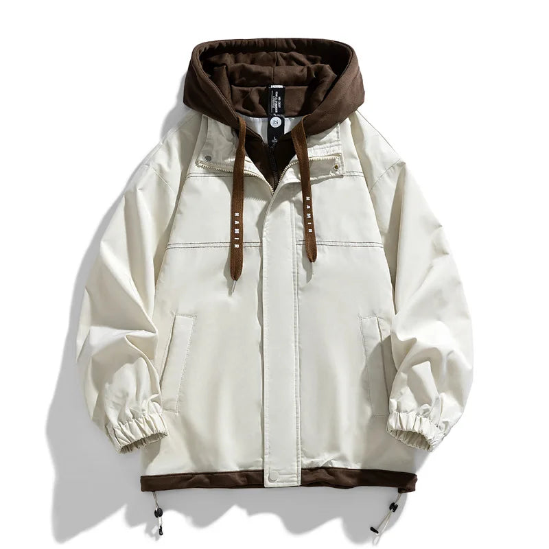 Unisex Übergangsjacke mit Kapuze Mehrfarbig