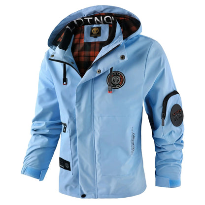 Herren Jacke mit Kapuze & Mehreren Taschen - Casual Windjacke