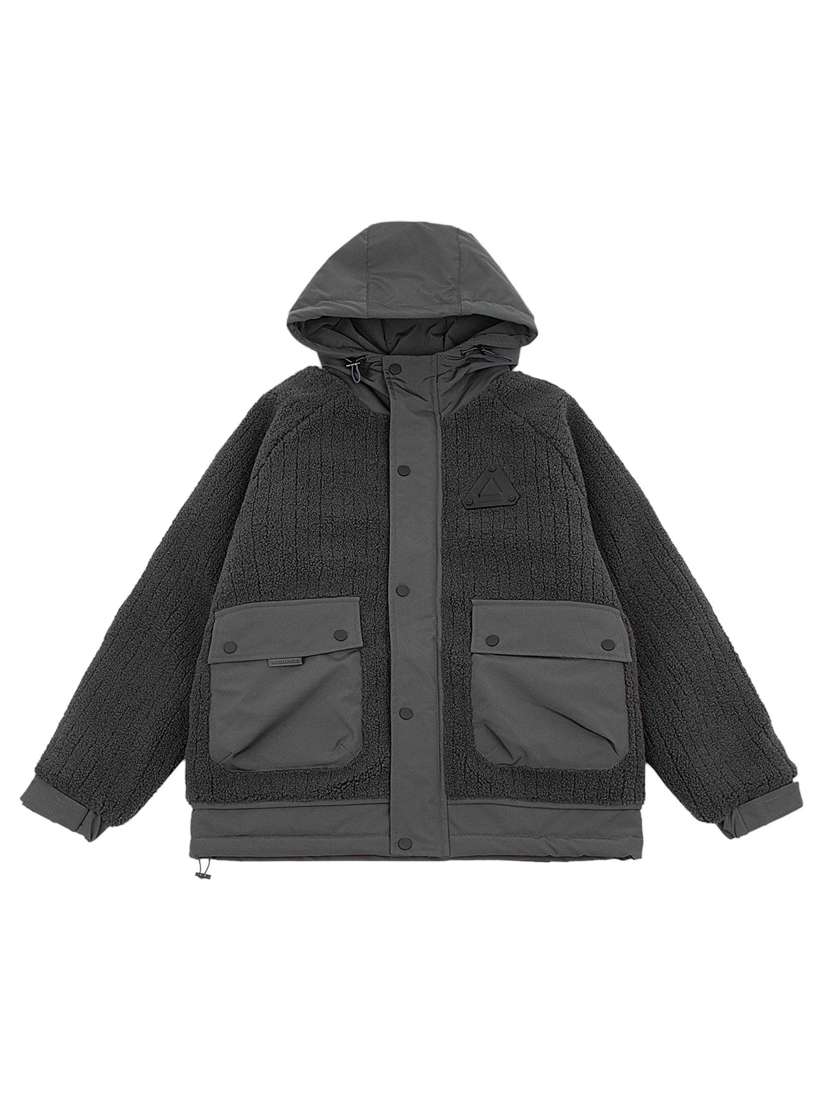 Teddyfleece Winterjacke mit Kapuze & Taschen Herren