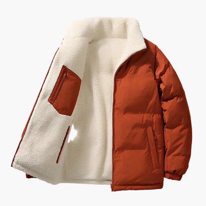 Herren Winter Steppjacke mit Stehkragen und Fleecefutter – Urban Casual Komfort