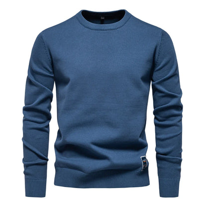 Herren Pullover Rundhalsausschnitt Feinstrick Langarm Verschiedene Farben