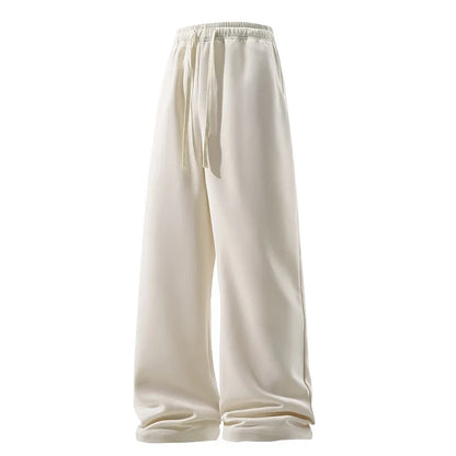Unisex Jogginghose Weites Bein mit Kordelzug – Schwarz, Dunkelgrau, Hellgrau, Beige