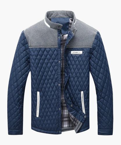 Herren Steppjacke Casual Bomberjacke mit Karofutter – Modische Übergangsjacke für Alltag und Freizeit