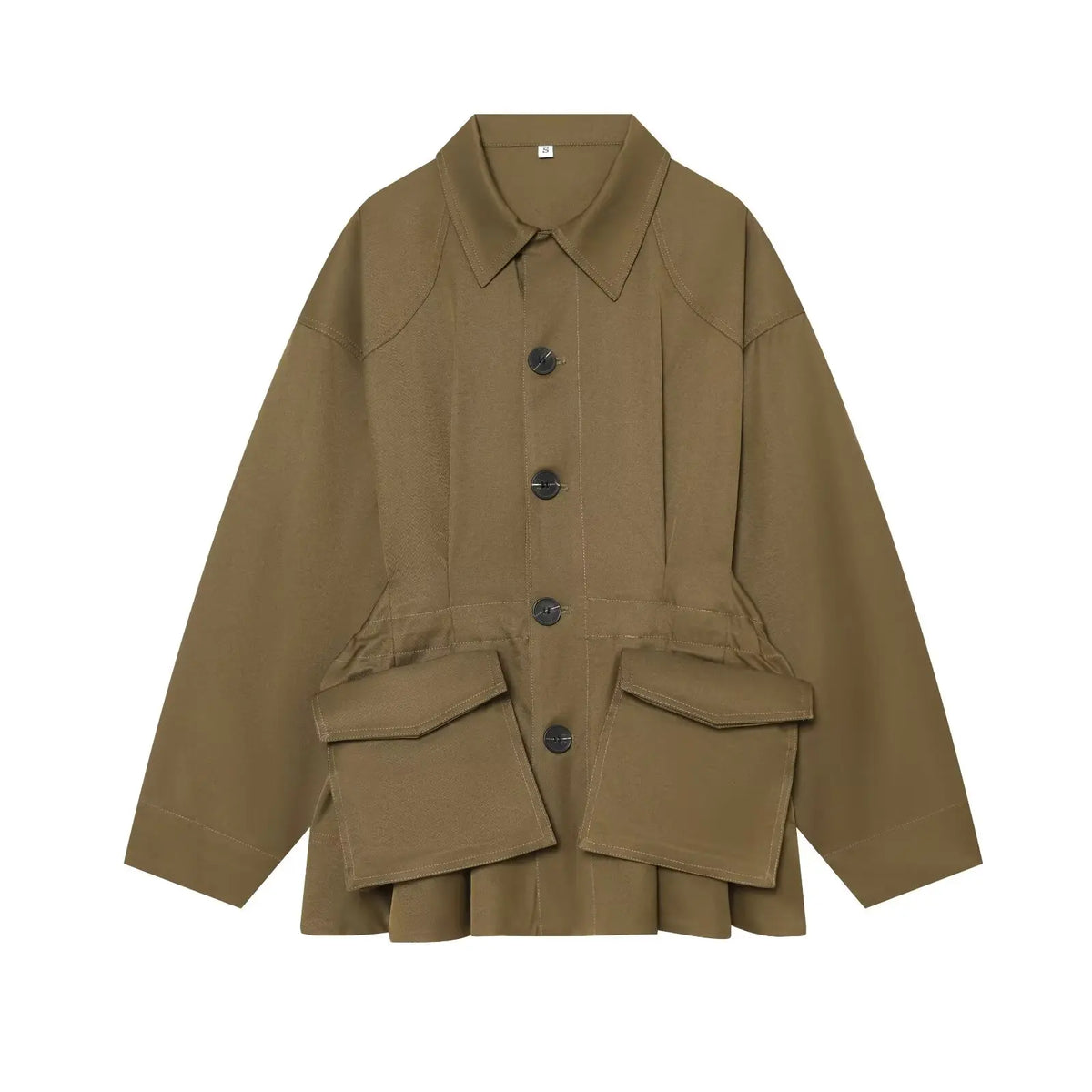 Übergangsjacke mit Kragen und Pattentaschen Locker geschnitten
