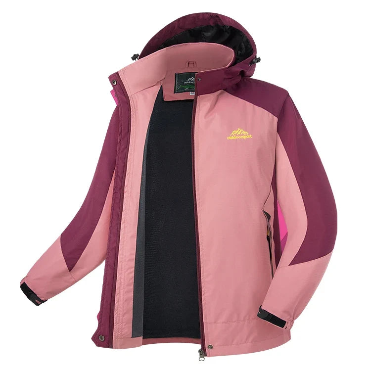Damen Outdoorjacke mit Kapuze – Mehrfarbig