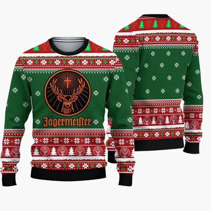 Herren Jägermeister Ugly Christmas Sweater – Festlicher Pullover für Weihnachten & Winterpartys