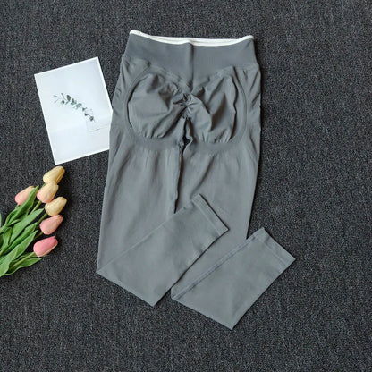 Damen Sport Leggings mit Hoher Taille, Scrunch Butt & Shaping-Effekt