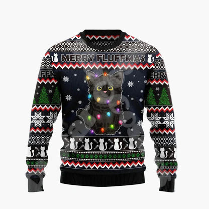Herren Lustiger Weihnachts-Pullover mit Santa auf dem Schornstein – Ugly Christmas Sweater für Weihnachten & Party