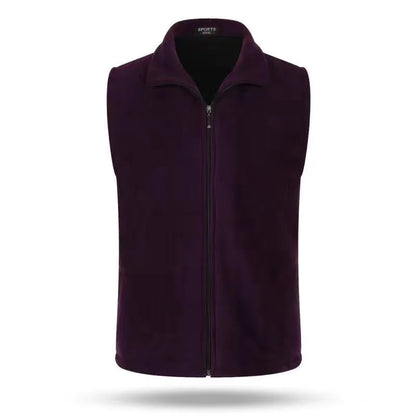Fleece Weste mit Reißverschluss Stehkragen für Damen