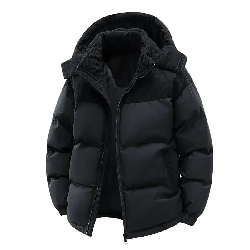 Herren Winter Steppjacke mit Kapuze – Modische Outdoorjacke für kalte Tage