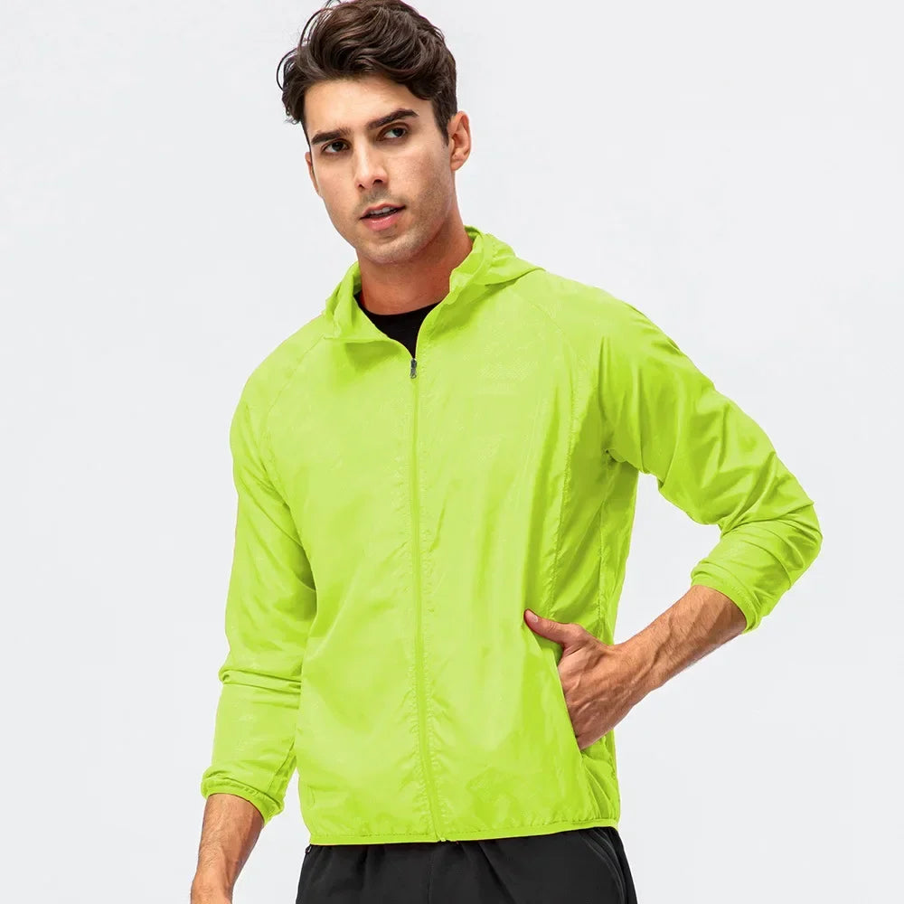 Unisex Leichte Windjacke mit Kapuze – Faltbare Sportjacke für Outdoor